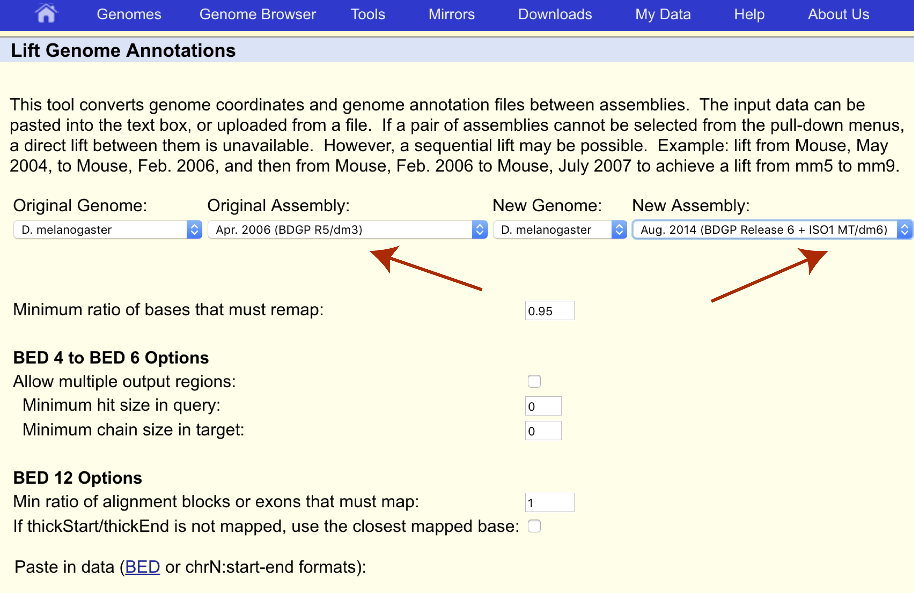 different file formats for ucsc genome browser